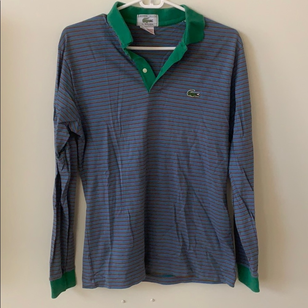 Lacoste long sleeve striped button up